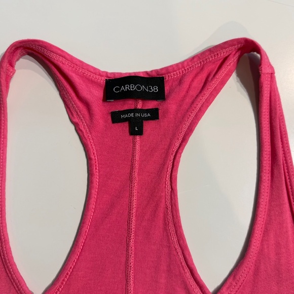 Carbon38 Long RacerBack Pink Tank Large - Picture 4 of 5